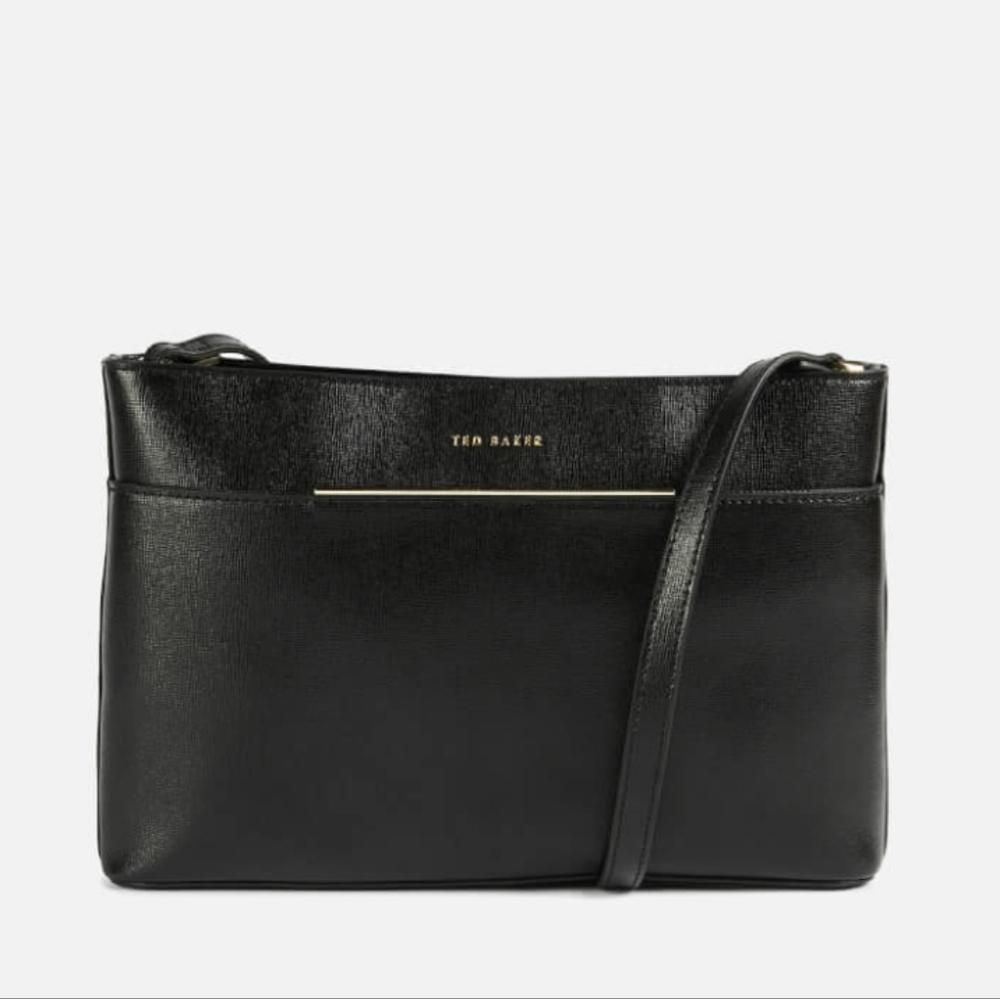 Ted Baker Women's Golnaz Saffiano Bar Detail Cross Body Bag - Black